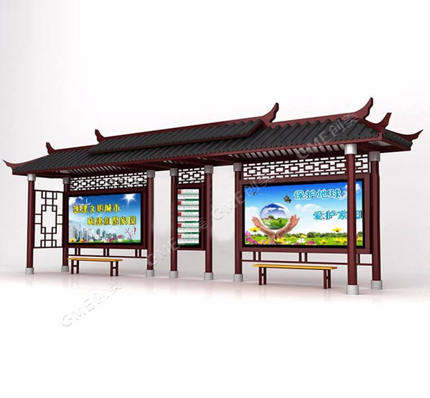 仿古公交站台候车亭 仿古公交站台候车亭